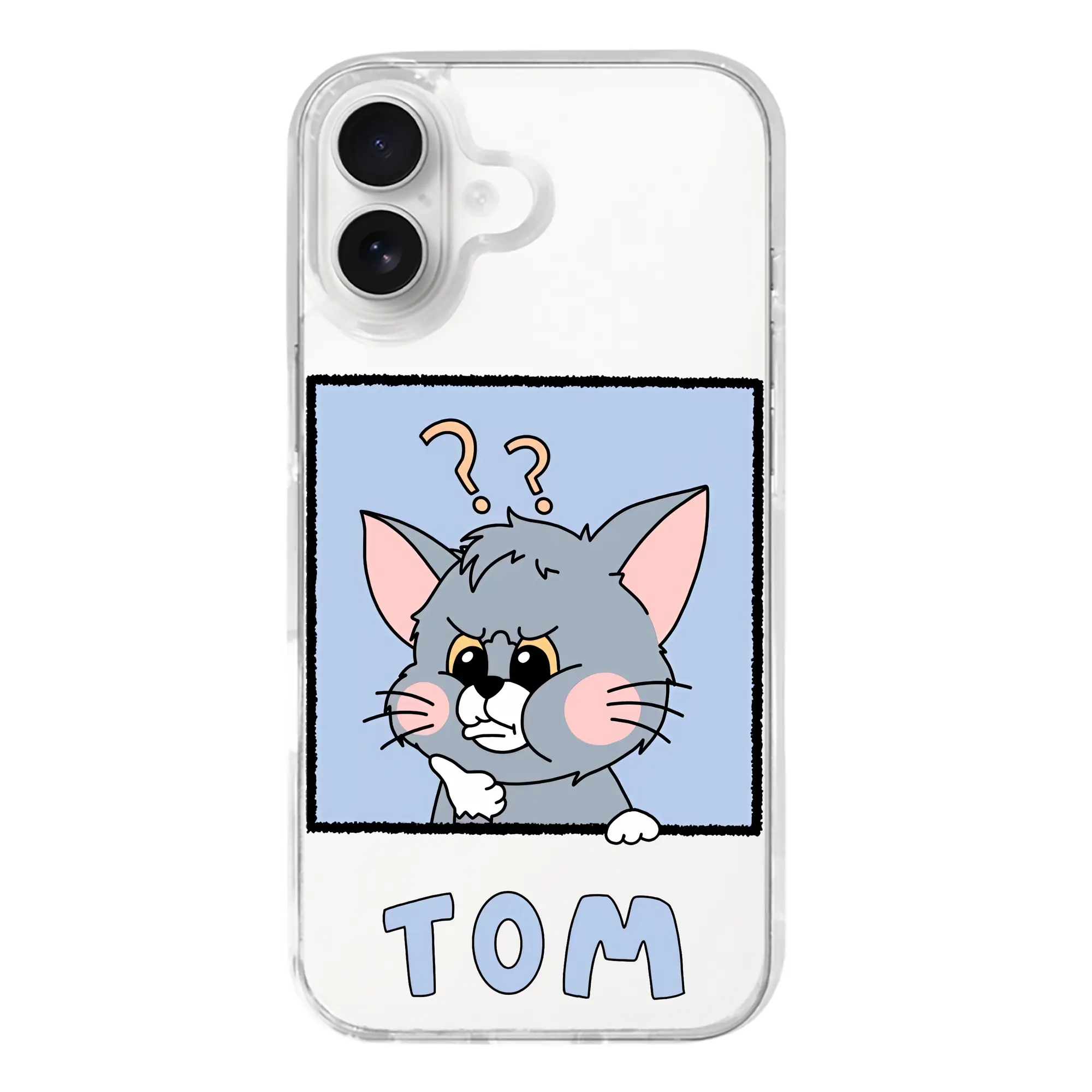 トムとジェリー グッズ トム - iPhone 17シリーズ 透明スマホケース – 薄型・耐衝撃・精密フィット保護カバー